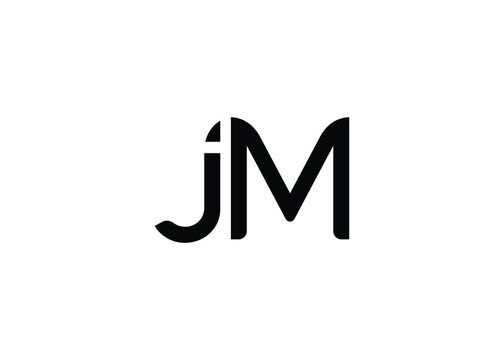 JM Modern Monogram Icon. Clean geometric letterform evokes simplicity, elegance, and contemporary graphic design sensibility.