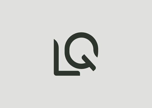LQ Modern Monogram Icon. Clean geometric letterform evokes simplicity, elegance, and contemporary graphic design sensibility.