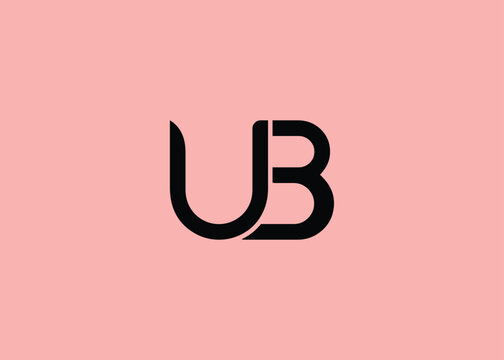 UB Modern Monogram Icon. Clean geometric letterform evokes simplicity, elegance, and contemporary graphic design sensibility.