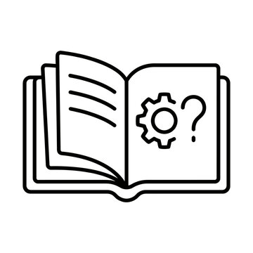 user manual line icon 
