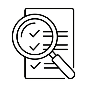 financial audit line icon