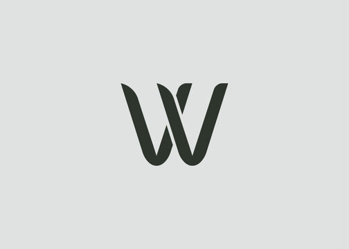 VV Modern Monogram Icon. Clean geometric letterform evokes simplicity, elegance, and contemporary graphic design sensibility.