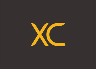 Fototapeta premium XC Modern Monogram Icon. Clean geometric letterform evokes simplicity, elegance, and contemporary graphic design sensibility.