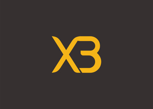 XB Modern Monogram Icon. Clean geometric letterform evokes simplicity, elegance, and contemporary graphic design sensibility.