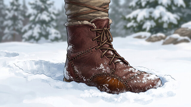boots in snow