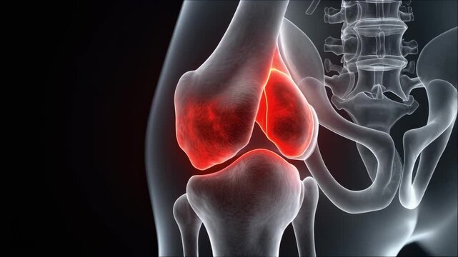 Patellar Retinaculum Stress Fibers in Semi Transparent Knee Anatomy for Medical Education