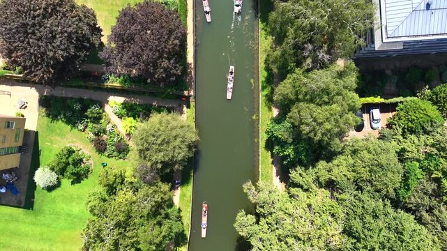River Cam Punting 4K Aerial Drone Footage