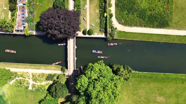 River Cam Punting 4K Aerial Drone Footage