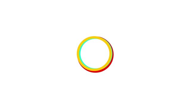 A smooth animated loading circle with a colorful teal and gradient ring spinning on a black background representing an app or system loading state