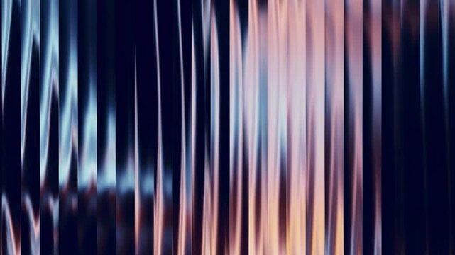 Futuristic vertical glass panels with iridescent fluid light motion background
