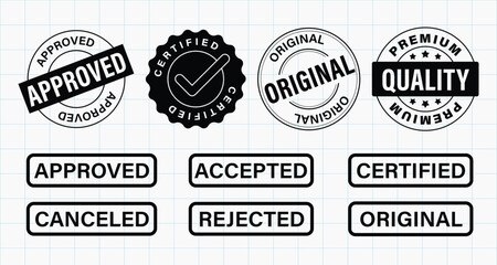 Obraz premium Quality assurance badge collection vector elements