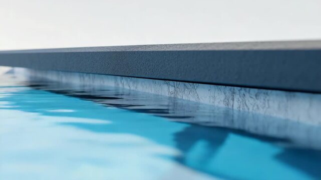 Pool with calm water and blue tiles