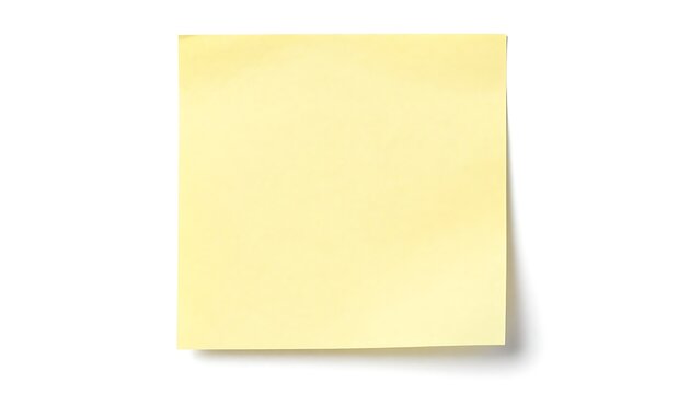 yellow sticky note isolated