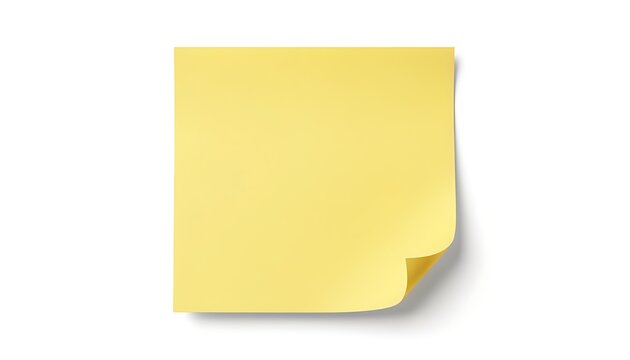 yellow sticky note isolated
