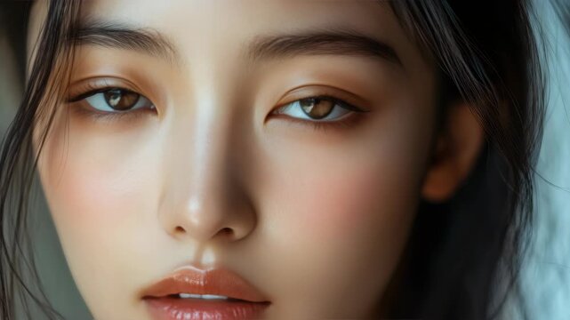 Youthful Beauty with Close-Up Focus