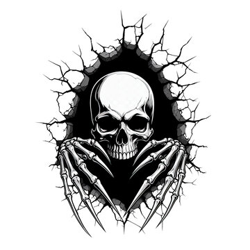 calavera, vector, tatuaje, halloween, ilustraci&oacute;n, arte, administrar, g&oacute;tica, fallecimiento, designio, corruptamente, cara, hueso, s&iacute;mbolo, esqueleto, grunge, alas, horror, zombi, negro, humana, roca,
