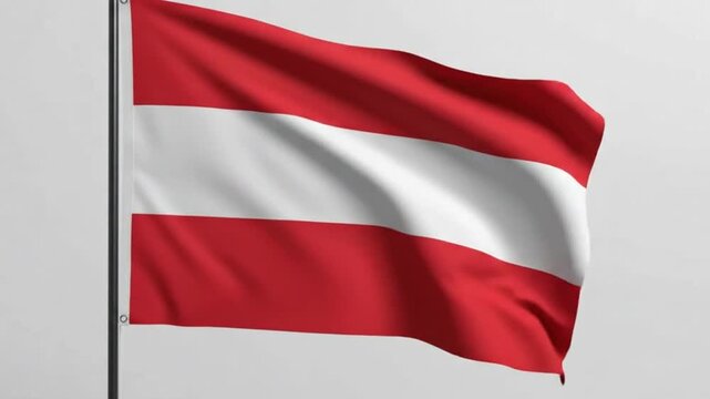 Flag of austria waving in the wind