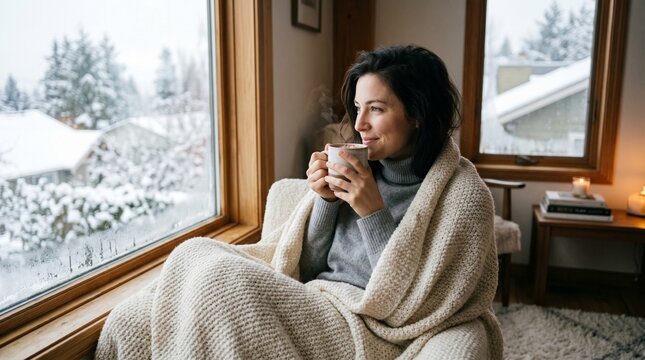 Cozy Winter Morning with Hot Chocolate