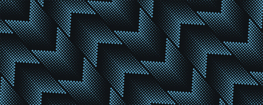 Seamless halftone hexagon shape dot pattern vector, Geometric Halftone Abstract pattern for Fabric and textile printing, sport jersey texture, wrapping paper, backdrops and packaging