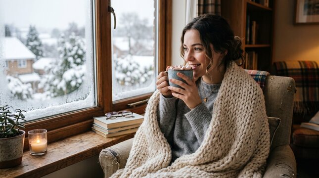 Cozy Winter Morning with Hot Chocolate