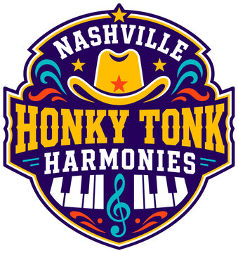 Fictional Nashville Honky Tonk Harmonies sports emblem