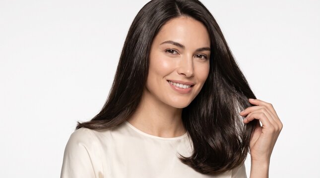 Healthy Hair Beauty Portrait
