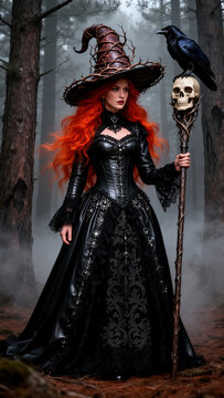 mujer, moda, falda, beldad, fantas&iacute;a, vampiro, g&oacute;tica, antique, halloween, bruja, moreno, modelaje, se&ntilde;ora, negro, gorros, cabello, glamour, persona, brujer&iacute;a, horror, gente, disfraces, estilo, retro,