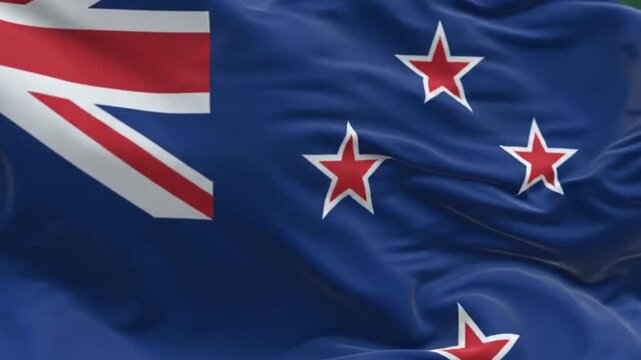 Waving flag of australia with detailed fabric texture
