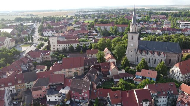 Aerial View of Bad Langensalza in Thuringia, Germany