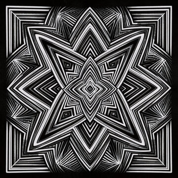 Realistic Pattern Zebra. Monochrome Line Art Optical Illusion, Featuring A Psychedelic And Modern Patterned Background With Abstract Graphic Ornamentation