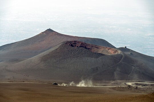 Etna volcano with Catania in background, Sici
