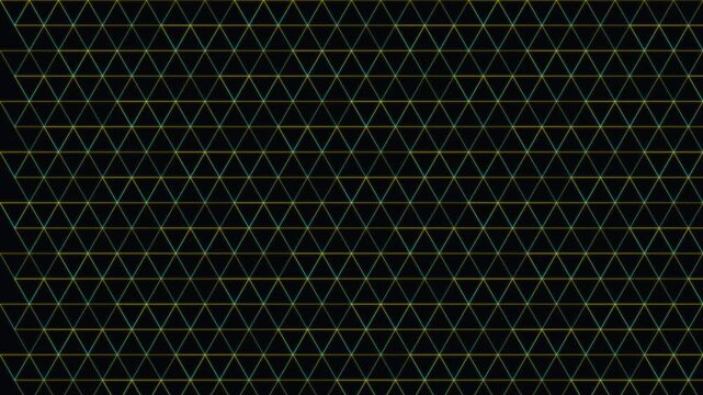 Abstract geometric triangle pattern motion animation 4k background, with glowing neon, lines
