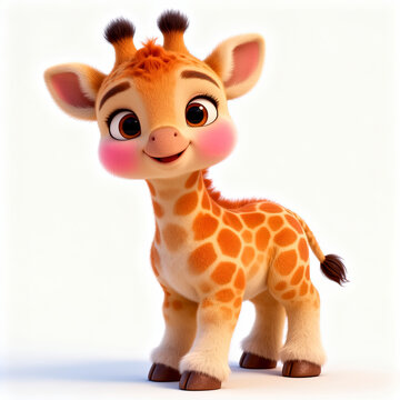 jirafa, animal, mam&iacute;fero, fauna, dibujos animados, puercoesp&iacute;n, 3d, naturaleza, roedor, miniatura, mascota, comic, juguete, espinoso, afilada, ilustraci&oacute;n, chistoso, diversi&oacute;n, amor, arte, beb&eacute;, sonri