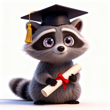 mapache, educaci&oacute;n, acto de graduaci&oacute;n, graduado, centros, dibujos animados, gorros, ave, universidad, chapas, alumna, animal, diploma, educador, bachillerato, vector, libro, ilustraci&oacute;n, grado, acad&eacute;