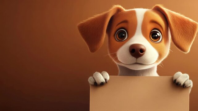 Adorable Animated Dog Character