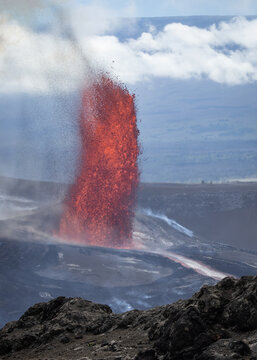 Lava Fountain from Kilauea Volcano on the Big Island of Hawaii
