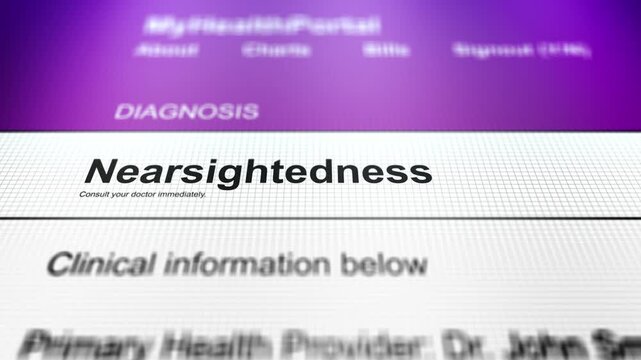 Generic Health Portal with Ear Health Diagnosis - Nearsightedness