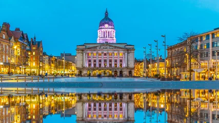 Downtown Nottingham city skyline, cityscape of England © f11photo