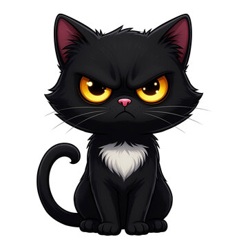 felinos, gatita, animal, mascota, blanco, cuca, fel&iacute;no, domestica, negro, pelaje, aislada, joven, ocular, mam&iacute;fero, blando, ojos azules, adorable, vector, dibujos animados, mouse, ilustraci&oacute;n, chistos