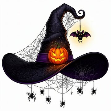 halloween, calabaza, bruja, oto&ntilde;al, vector, vacaciones, gorros, ilustraci&oacute;n, anaranjada, dibujos animados, felinos, luna, noche, bate, horror, cardar, celebraciones, negro, octubre, asustadizo, duende