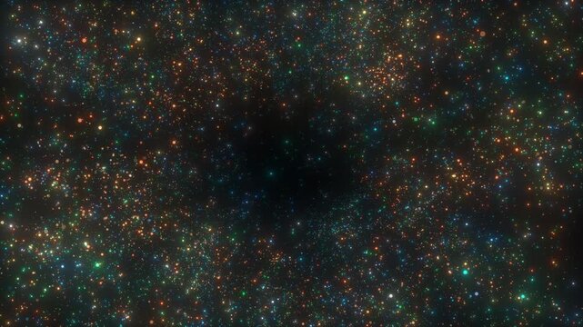 4K Gold and Cyan Particle Explosion Background Animation, Glitter Light Burst with Glowing Energy Sparks on Black for Motion Graphics, Overlays and Intros