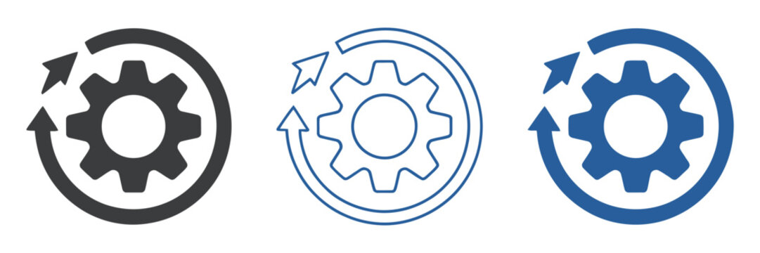 Process icon representing workflow steps symbol for operational cycle task progression system workflow management and structured process concept vector, design