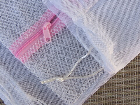 Closeup of different types of washing bags.