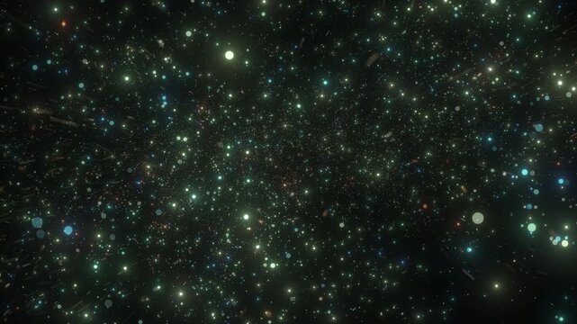 4K Futuristic Golden Particle Landscape Background Animation, Glowing Energy Field with Sparkling Lights for Motion Graphics, Technology, AI and Sci-Fi Visuals