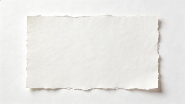 Torn white paper sheet
