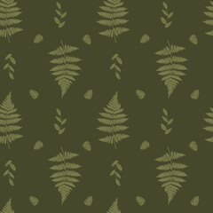 Seamless pattern with fern © Mariia
