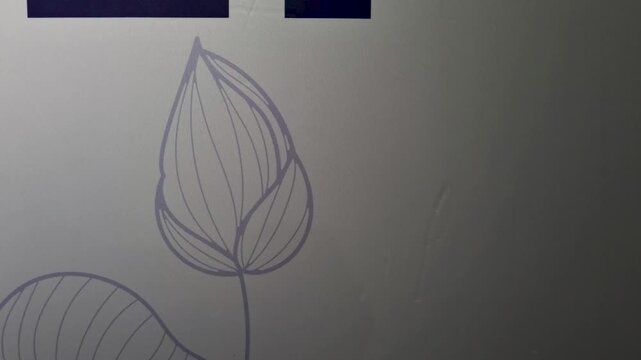 Minimalist Lotus Flower Line Art Drawing on a Smooth Neutral Background