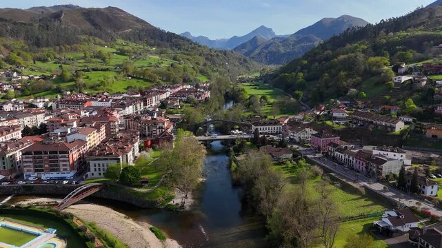 Cangas de Onis Aerial City Asturias Spain Photography Urban Mountain Valley