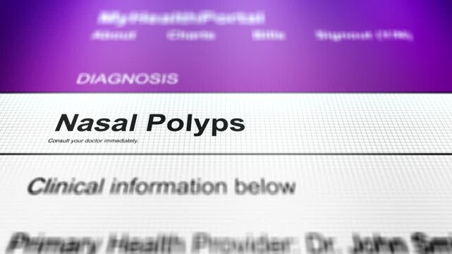  Generic Health Portal with Nasal Health Diagnosis- Nasal Polyps