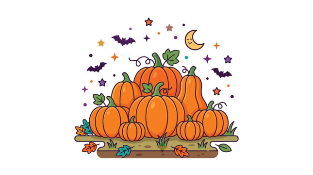 A pile of orange pumpkins together.